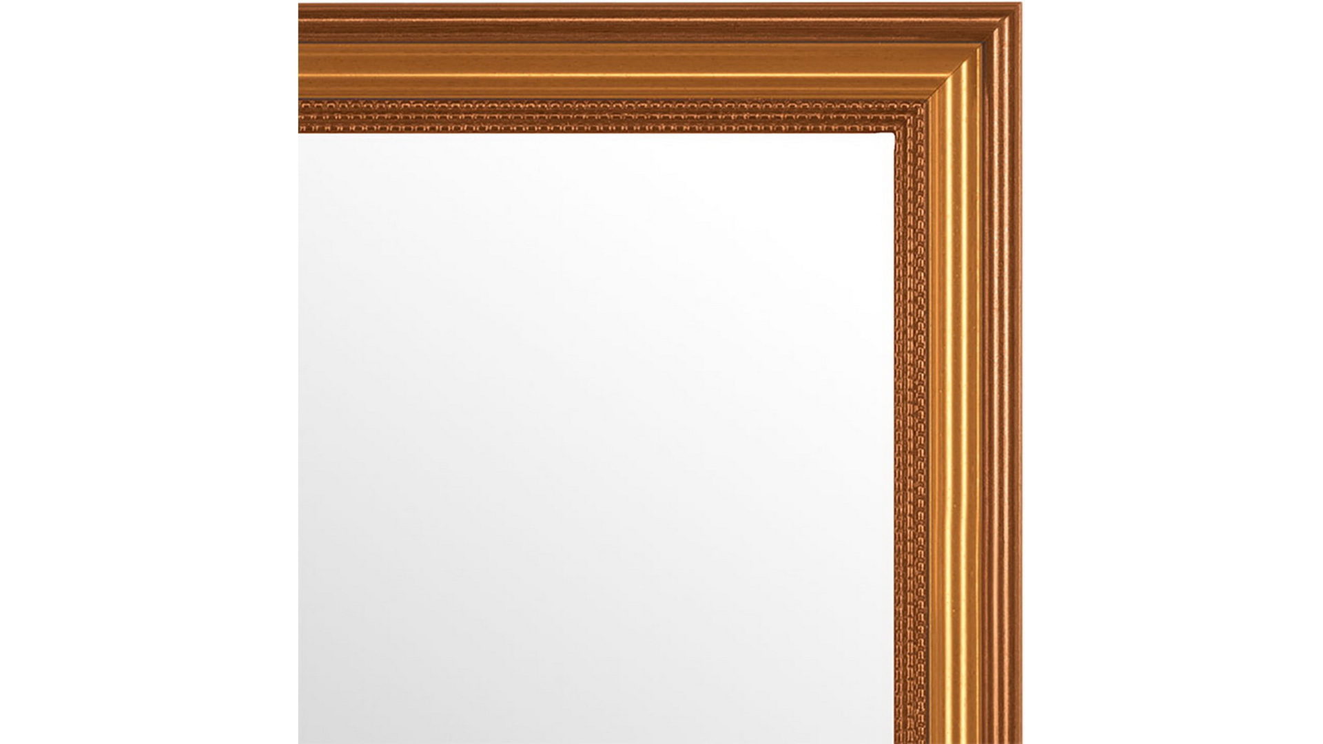 Wandspiegel Len-fra aus Kunststoff MDF Spiegel in Gold Len-Fra Wandspiegel Garderobenspiegel MARSEILLE 01 Kunststoffrahmen gold - 49 x 139 cm