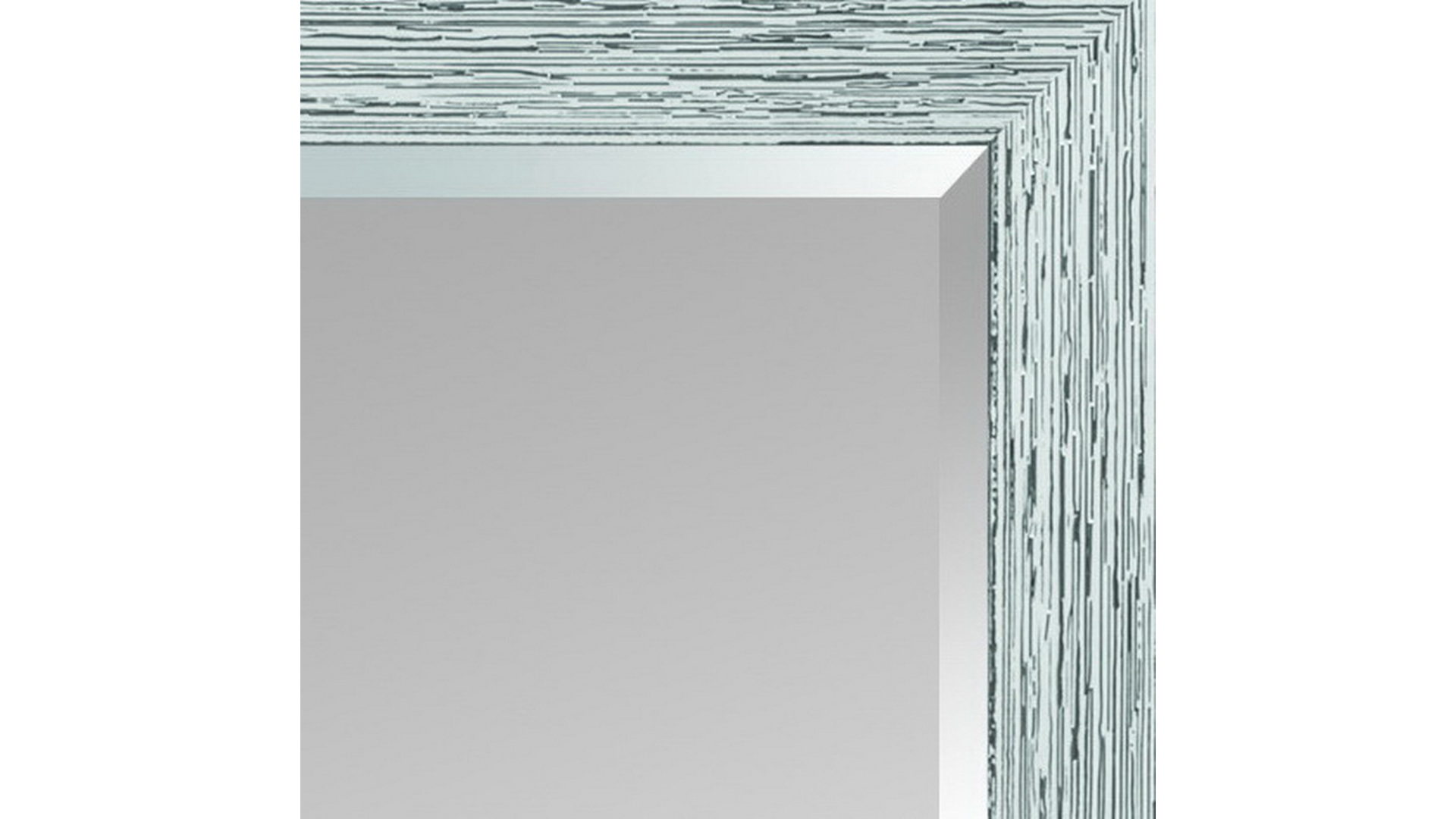 Wandspiegel Len-fra aus Kunststoff in Metallfarben LEN-FRA Wandspiegel bzw. Garderobenspiegel ROUEN 03 weiß & silberfarbener Kunststoffrahmen - ca. 49 x 139 cm