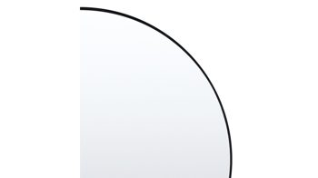 Wandspiegel Len-fra aus Kunststoff Spiegel Aluminium in Schwarz LEN-FRA Wandspiegel Garderobenspiegel CHICAGO 2 schwarzer Alurahmen - rund ca. 120 cm