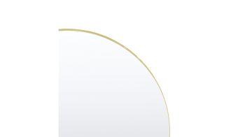 Wandspiegel Len-fra aus Aluminium Kunststoff Spiegel in Gold LEN-FRA Wandspiegel Garderobenspiegel CHICAGO goldener Alurahmen - rund ca. 80 cm