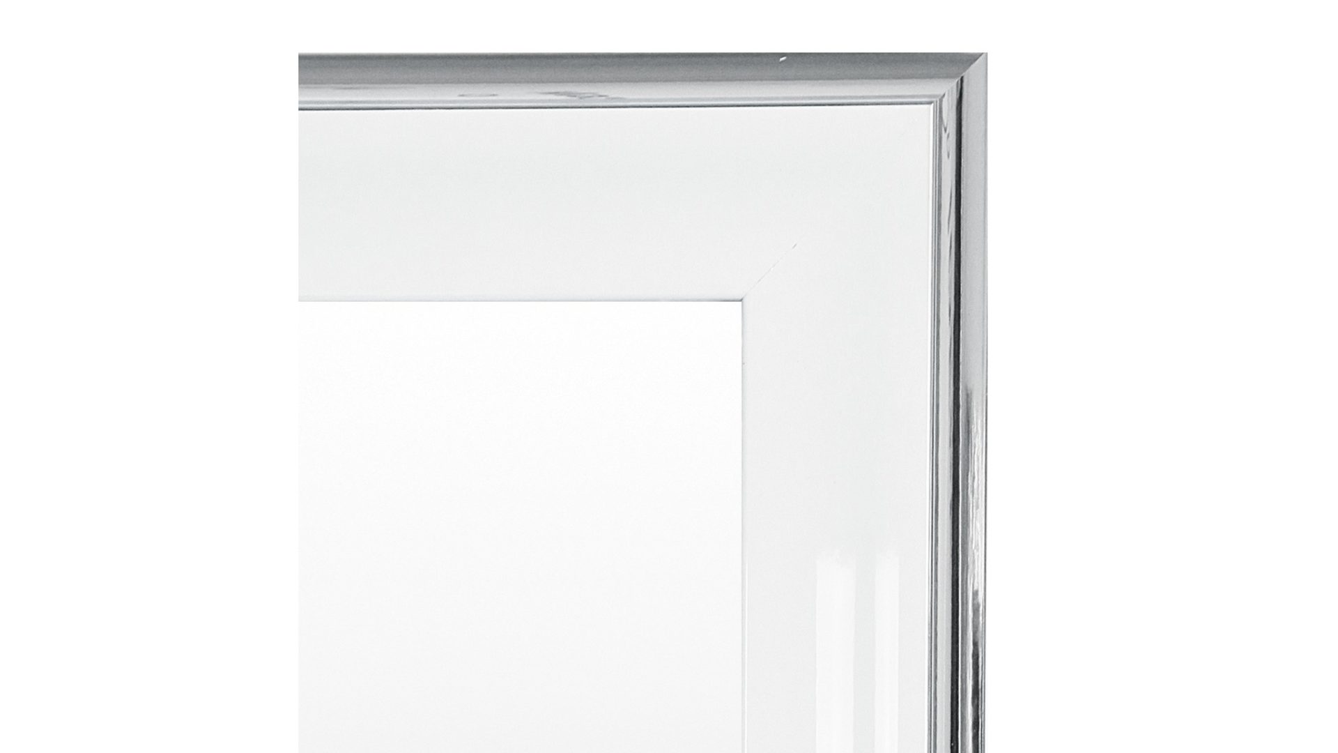 Wandspiegel Len-fra aus Kunststoff Holz MDF Spiegel in Weiß Silber LEN-FRA Wandspiegel Garderobenspiegel TIARA Holzrahmen weiss-silber - 50 x 100 cm