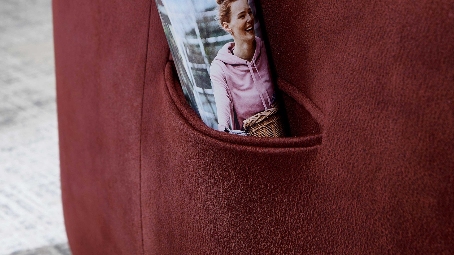 Relaxsessel OrthoSedis aus Kunstfaser in Rot OrthoSedis OS-HU1043 - Relaxsessel A8 mit Aufstehhilfe und Federkern weinrote Mikrofaser Deluxe - Ergonomie S