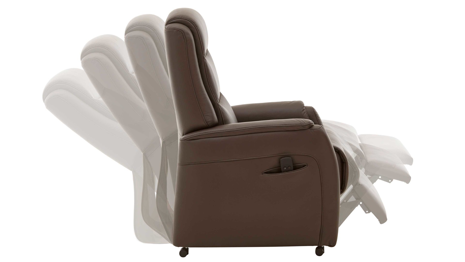 Fernsehsessel OrthoSedis aus Leder in Braun OrthoSedis OS-HU1111 - TV-Sessel A8 motorisch - schokofarbenes Leder Torro