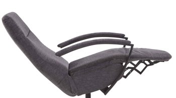 Relaxsessel modulmaster aus Stoff in Anthrazit Modulmaster MM-ZE1062 - Relaxsessel 1DRF M2 anthrazitfarbener Velours Joyce & schwarzer Sternfuß AD4S