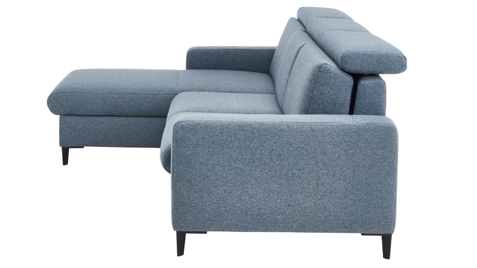 Ecksofa Poco | steinpol aus Stoff in Hellblau POCO Schlafsofa Westside Premium - Ecksofa mit Schlaffunktion blaugraues Flachgewebe Portofino, Breite ca. 262 cm