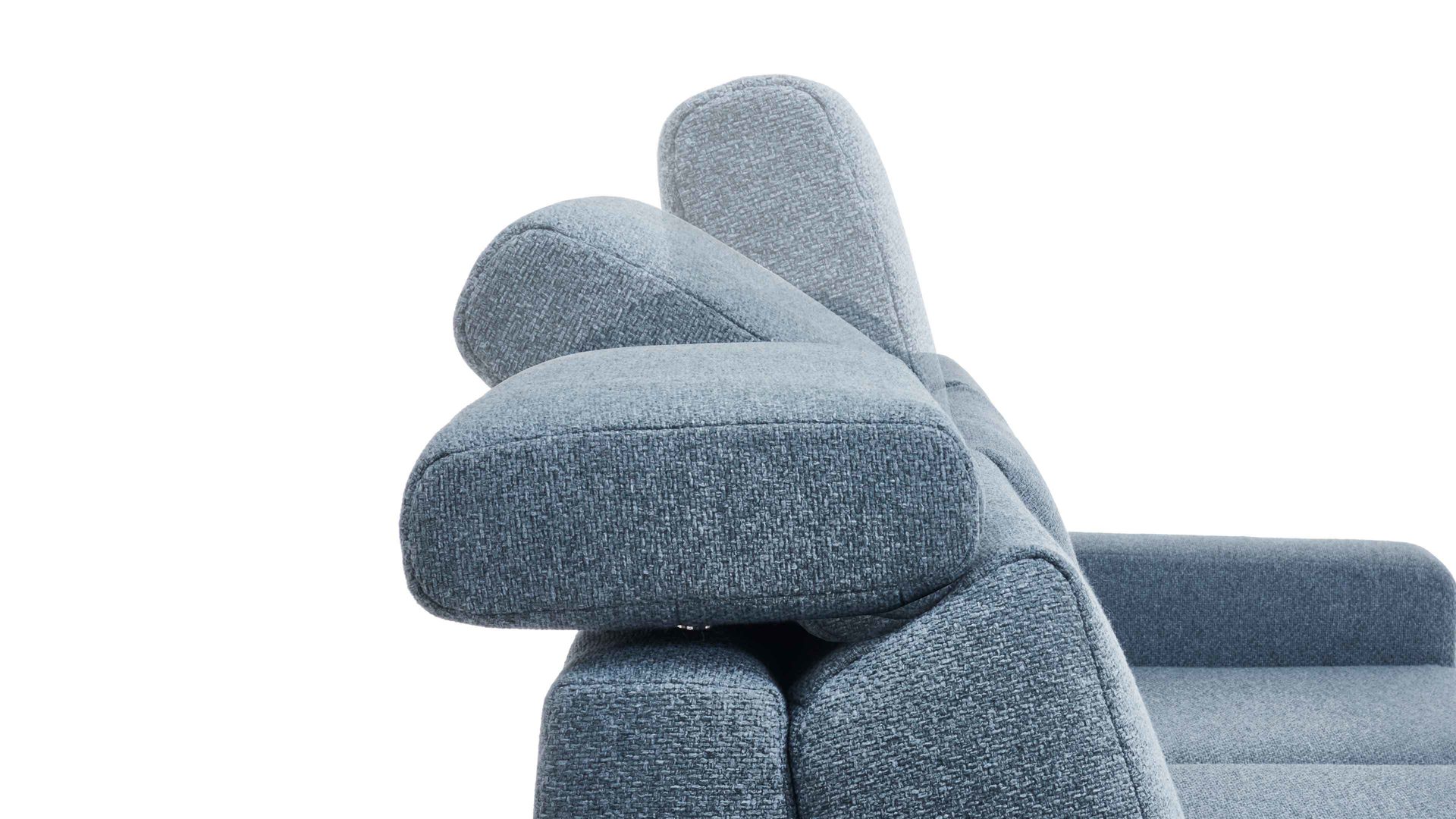 Ecksofa Poco | steinpol aus Stoff in Hellblau POCO Schlafsofa Westside Premium - Ecksofa mit Schlaffunktion blaugraues Flachgewebe Portofino, Breite ca. 262 cm