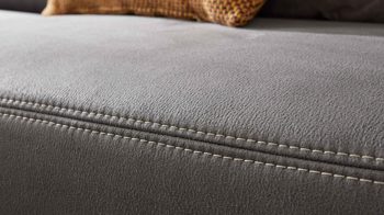 Funktionshocker modulmaster aus Stoff in Anthrazit Modulmaster MM-ZE1147 - XXL-Funktionshocker anthrazitfarbener Stoffbezug Deluxe & schwarze Metallfüße - ca. 132 x 67 cm