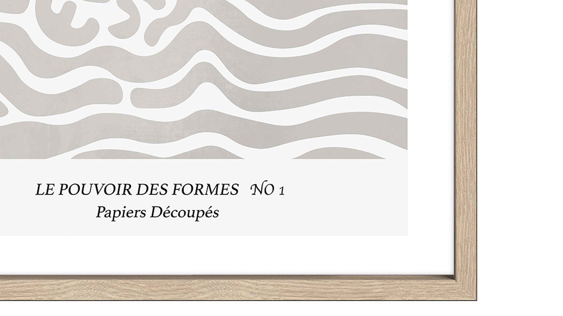 Kunstdruck Pro®art bilderpalette aus Karton / Papier / Pappe in Hellgrau PRO®ART Kunstdruck Papier Decoupes II Hellgrau & Weiß - ca. 50 x 70 cm