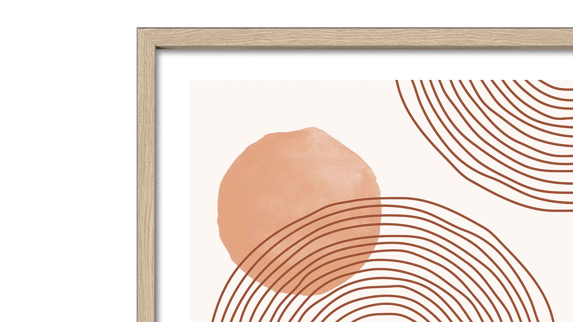 Kunstdruck Pro®art bilderpalette aus Karton / Papier / Pappe in Orange PRO®ART Kunstdruck Shapes Of The Earth IV Apricot & Creme - ca. 50 x 70 cm