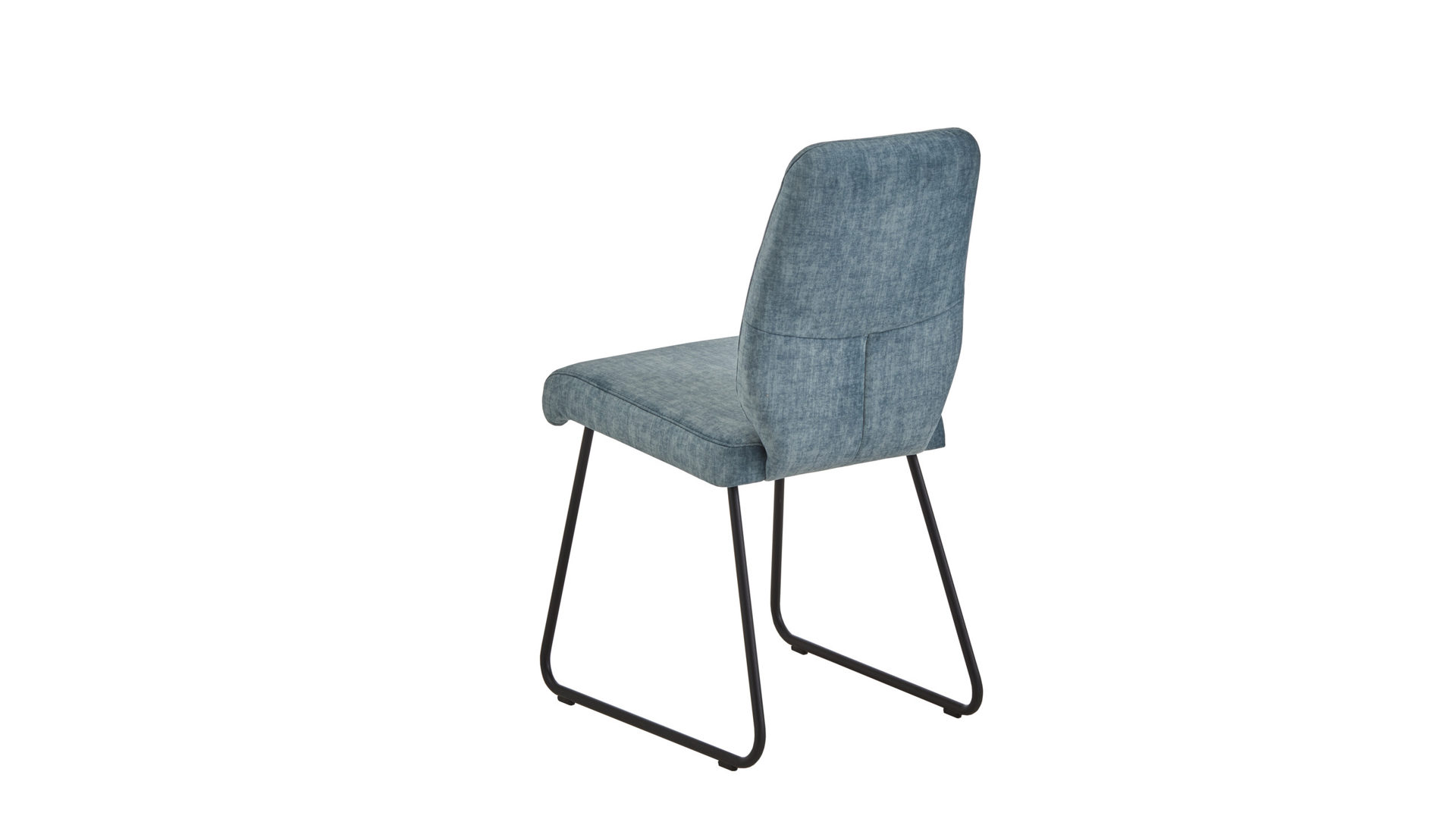 Polsterstuhl K+w polstermöbel aus Metall Stoff in Hellblau K+W Polsterstuhl MIKKADO TUBE Stuhl, Kufenstuhl Stoff 0660-52 lightblue & schwarze Rundrohrkuve