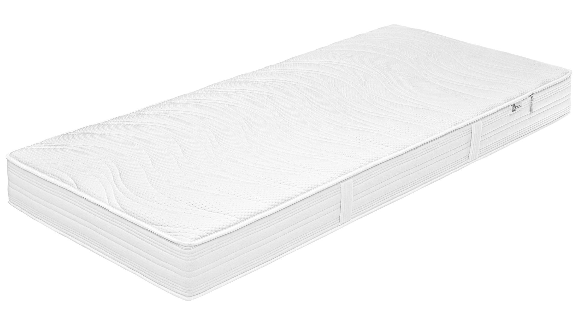 Federkernmatratze Interliving aus Stoff in Weiß Interliving Matratze Medikontur 1930 H4, Taschenfederkern – Liegefläche ca. 100 x 220 cm