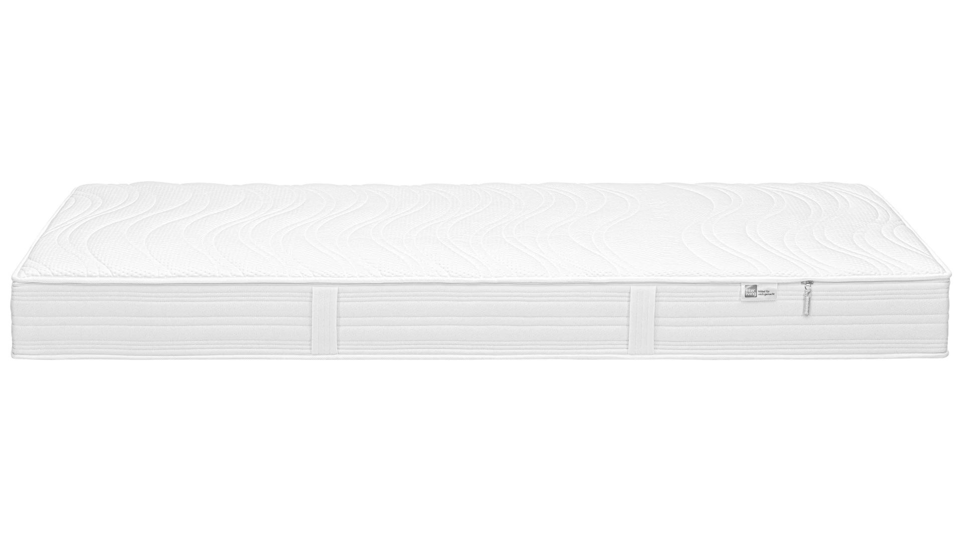 Federkernmatratze Interliving aus Stoff in Weiß Interliving Matratze Medikontur 1930 H4, Taschenfederkern – Liegefläche ca. 80 x 190 cm