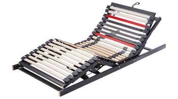 Lattenrost Interliving aus Holz in Anthrazit Interliving Lattenrost Serie 1950 - V6581 Kabel & zwei Motoren – Liegefläche ca. 140 x 200 cm