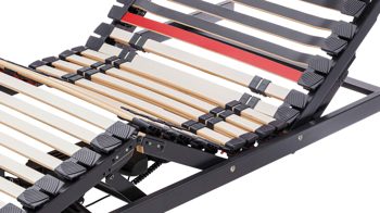 Lattenrost Interliving aus Holz in Anthrazit Interliving Lattenrost Serie 1950 - V6581 Kabel & zwei Motoren – Liegefläche ca. 100 x 200 cm