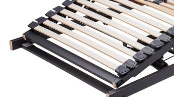 Lattenrost Interliving aus Holz in Anthrazit Interliving Lattenrost Serie 1950 mit zwei Motoren Kabel & zwei Motoren – Liegefläche ca. 90 x 190 cm