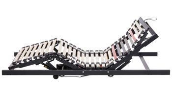 Lattenrost Interliving aus Holz in Anthrazit Interliving Lattenrost Serie1950 mit Funksteuerung Funk & drei Motoren – Liegefläche ca. 90 x 190 cm