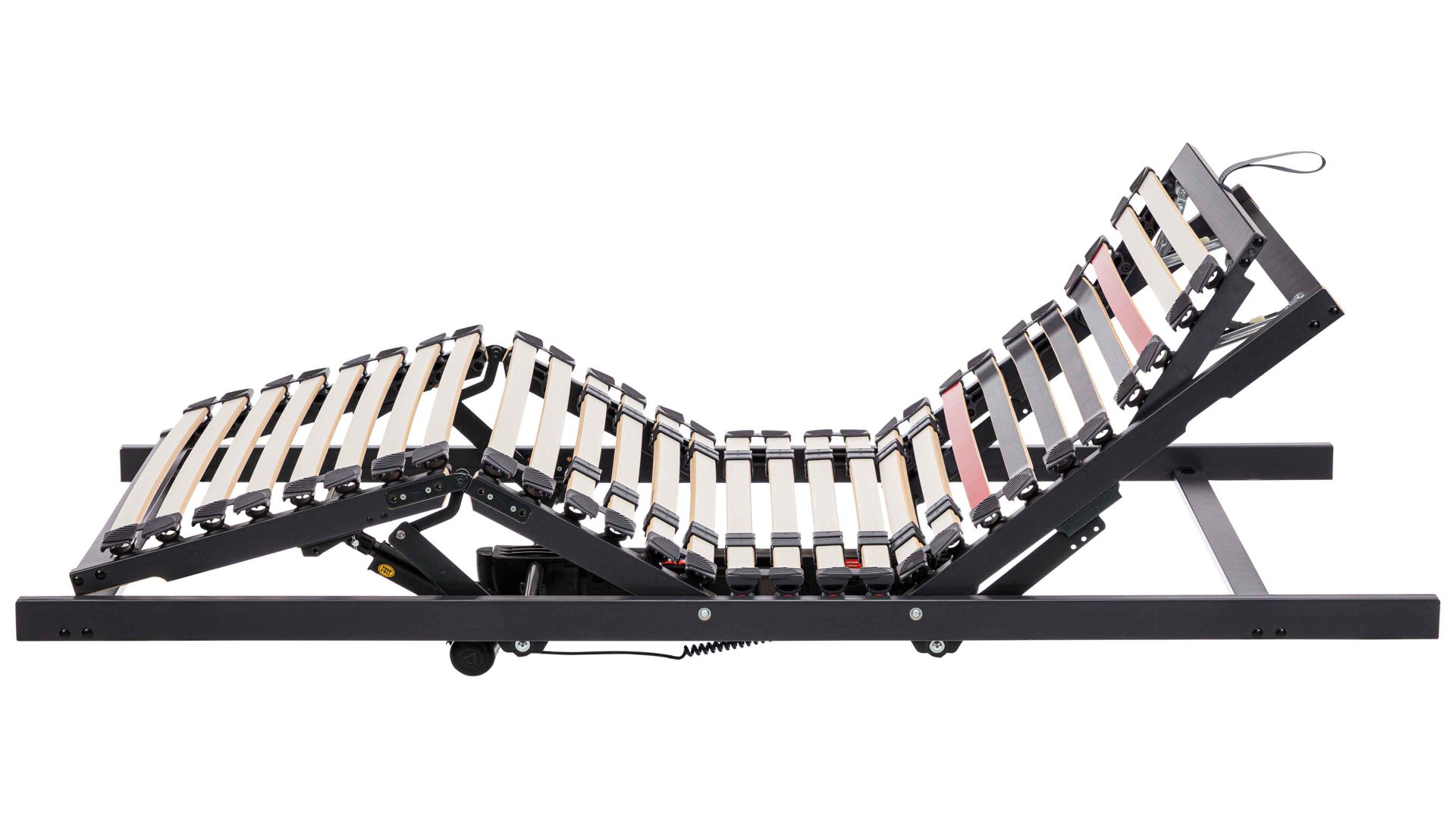 Lattenrost Interliving aus Holz in Anthrazit Interliving Lattenrost Serie 1950 mit Funksteuerung Funk & zwei Motoren – Liegefläche ca. 90 x 220 cm