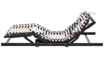 Lattenrost Interliving aus Holz in Anthrazit Interliving Lattenrost Serie 1950 mit zwei Motoren Funk & zwei Motoren – Liegefläche ca. 90 x 200 cm