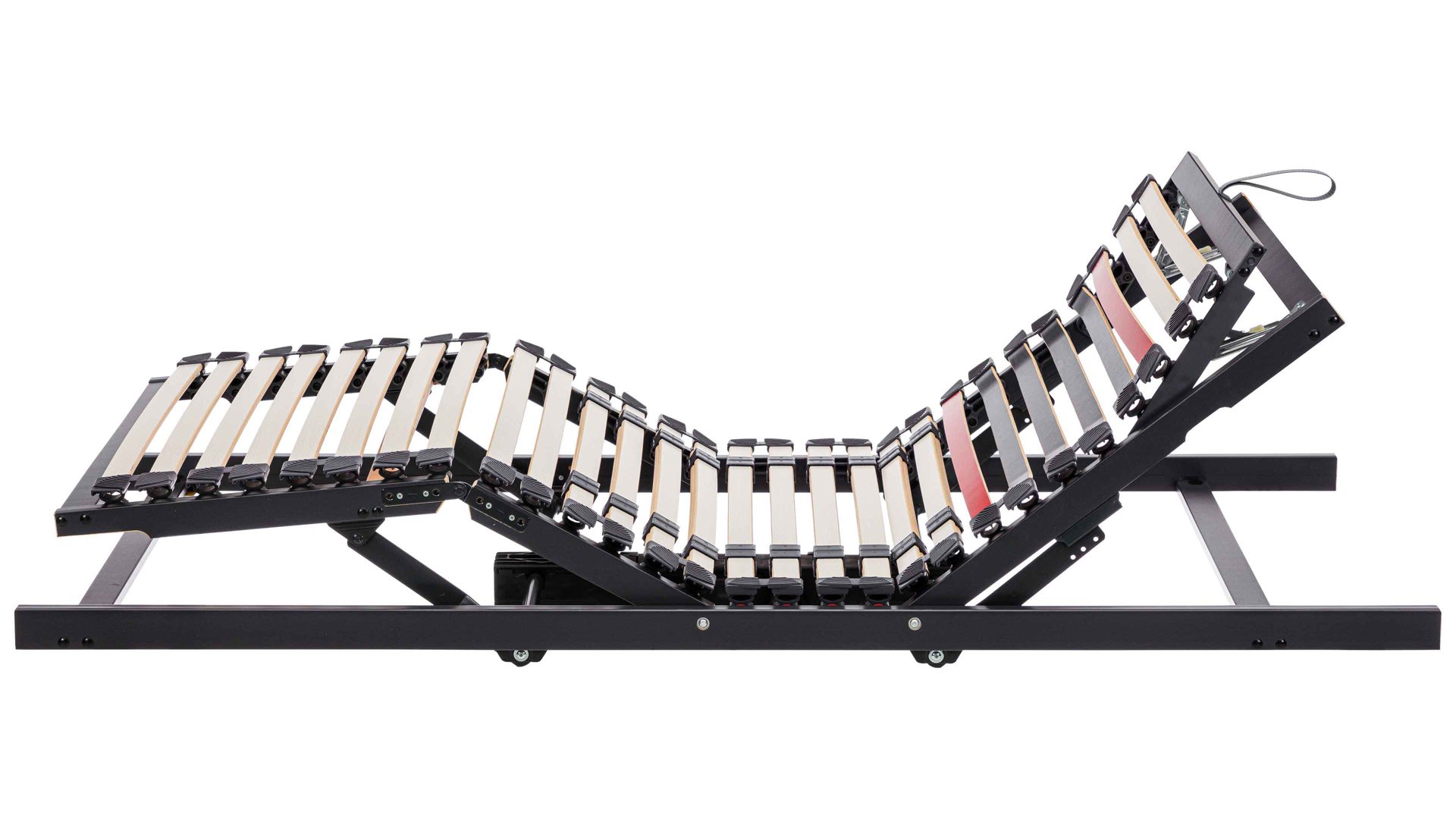 Lattenrost Interliving aus Holz in Anthrazit Interliving Lattenrost Serie1950 mit Funksteuerung Funk & drei Motoren – Liegefläche ca. 90 x 220 cm