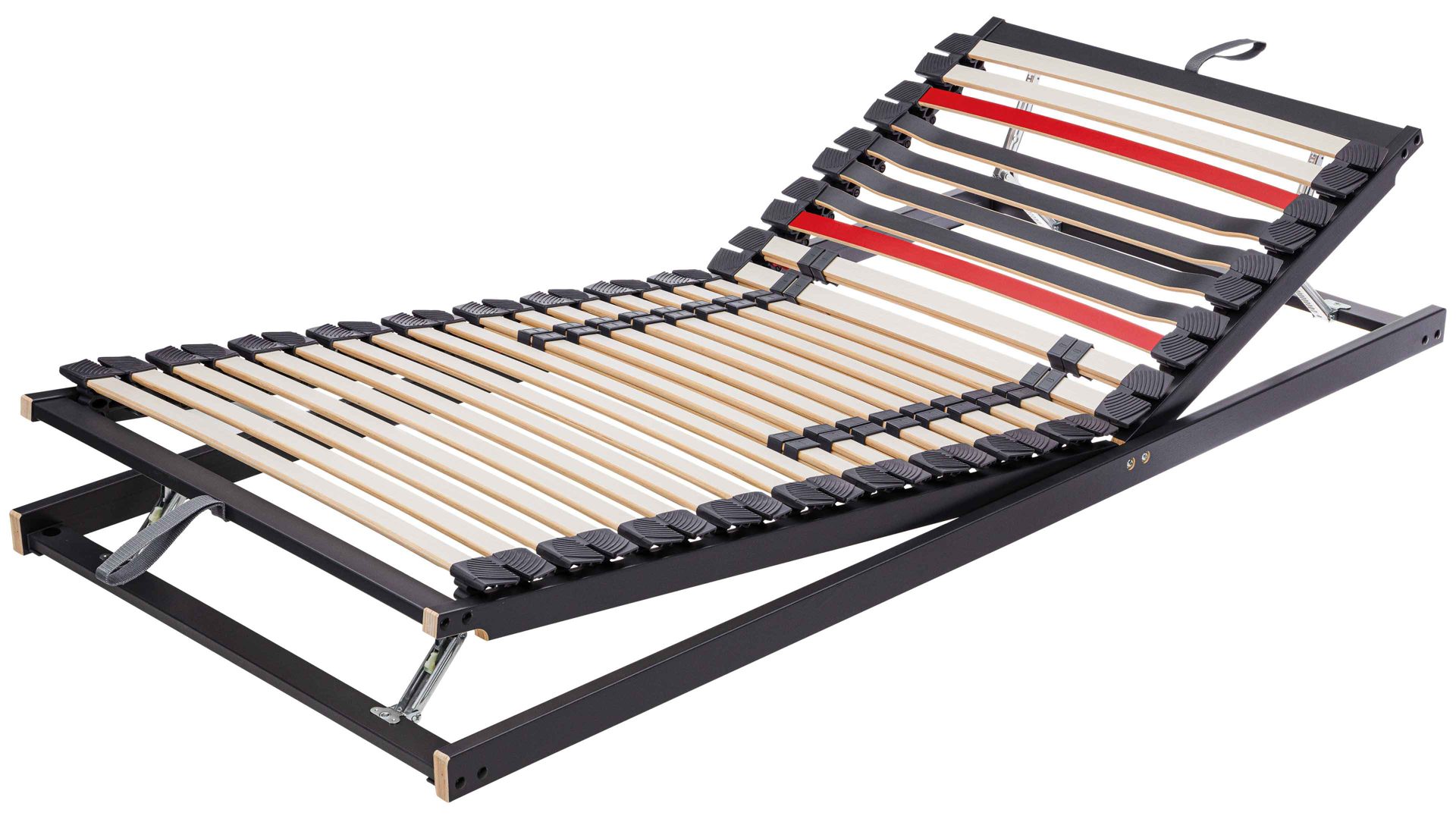 Lattenrost Interliving aus Holz in Anthrazit Interliving Lattenrost Serie 1950 mit manueller Verstellung manuell verstellbar – Liegefläche ca. 100 x 190 cm