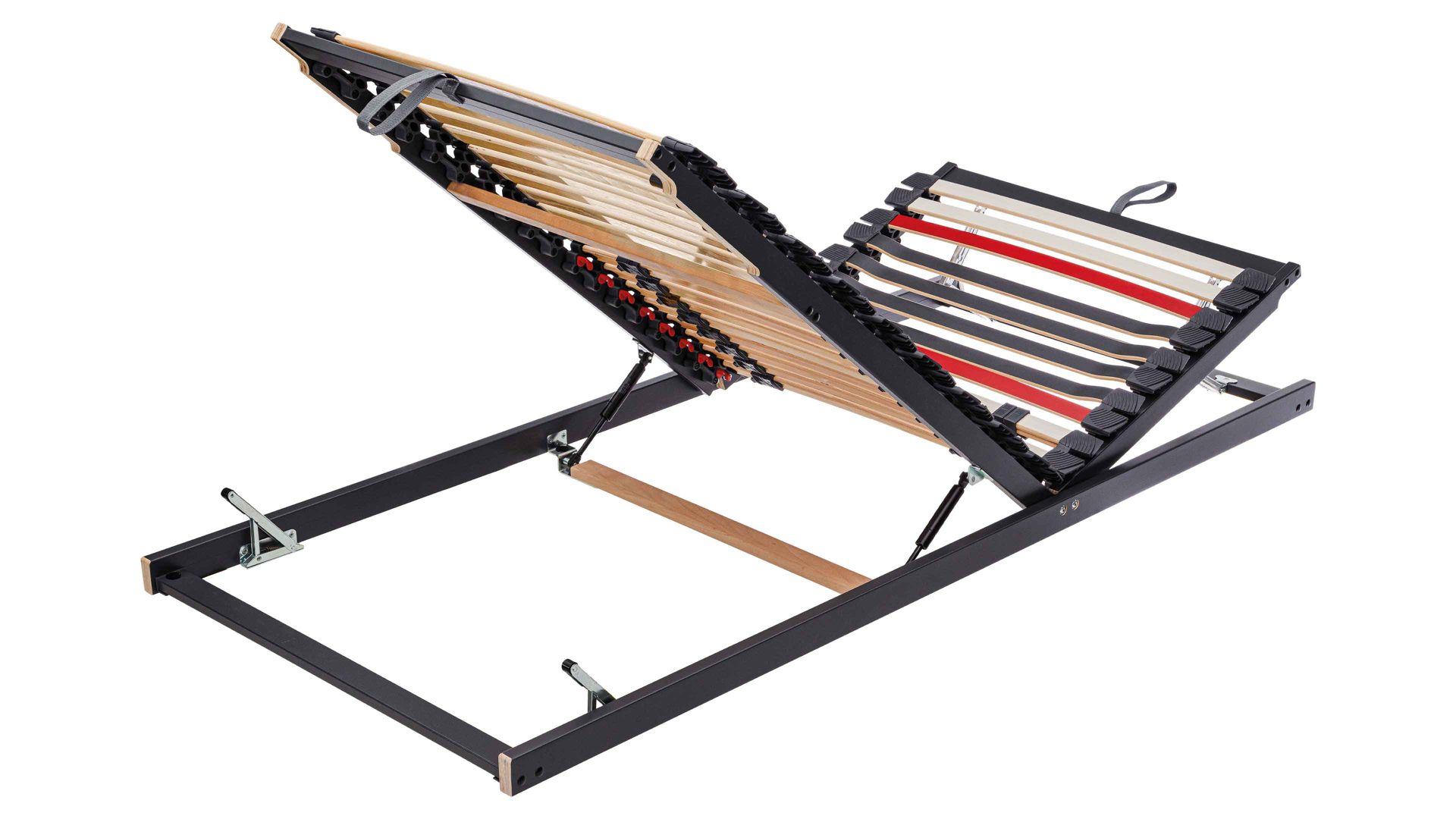 Lattenrost Interliving aus Holz in Anthrazit Interliving Lattenrost Serie 1950 mit manueller Verstellung manuell verstellbar – Liegefläche ca. 100 x 190 cm