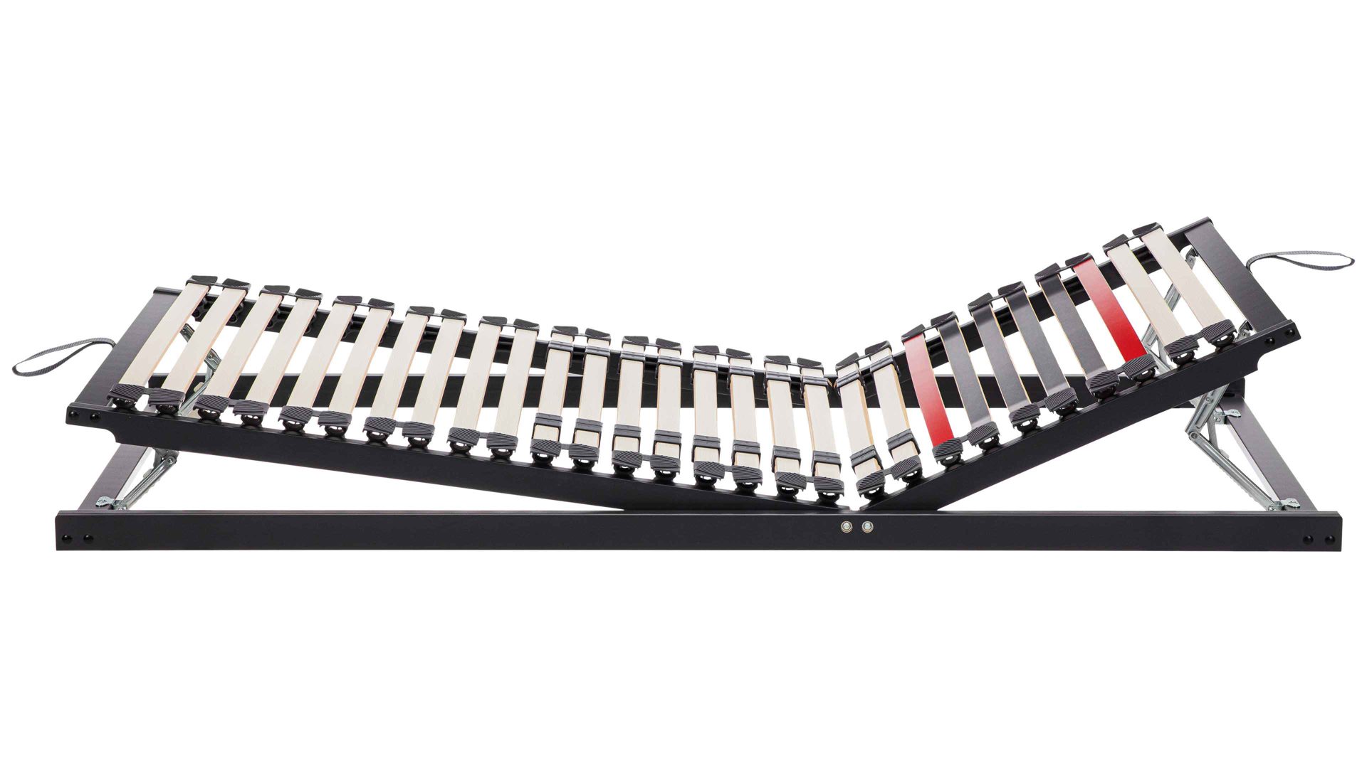 Lattenrost Interliving aus Holz in Anthrazit Interliving Lattenrost Serie 1950 mit manueller Verstellung manuell verstellbar – Liegefläche ca. 140 x 200 cm