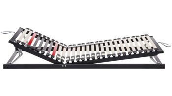 Lattenrost Interliving aus Holz in Anthrazit Interliving Lattenrost Serie 1950 mit Hebehilfe mit Hebehilfe manuell verstellbar – Liegefläche ca. 100 x 200 cm