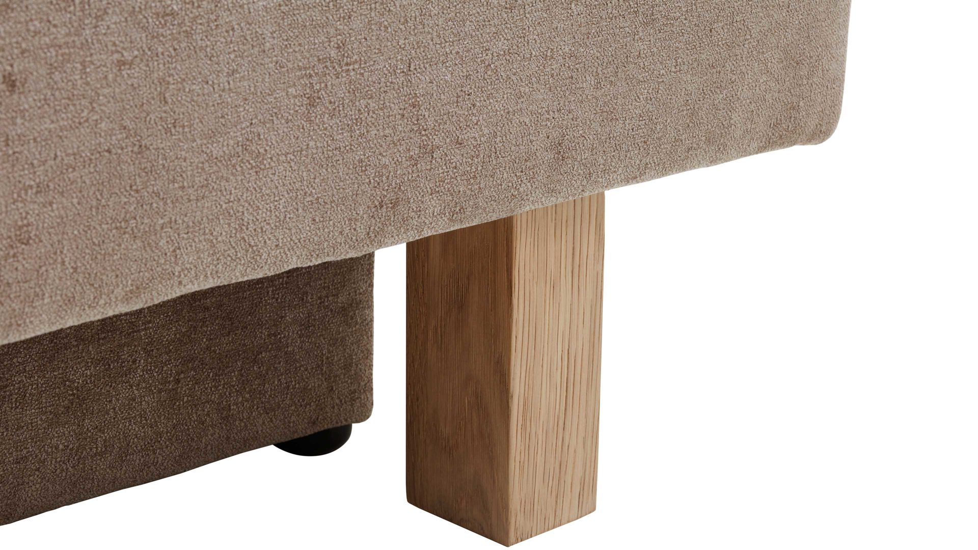 Schlafsofa Restyl aus Stoff in Beige Schlafsofa Tino beiger Bezug 2-6799 & Buchenholzfüße