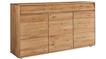 Sideboard Decker aus Holz in Holzfarben Sideboard biancofarbene Wildeiche – Breite ca. 185 cm