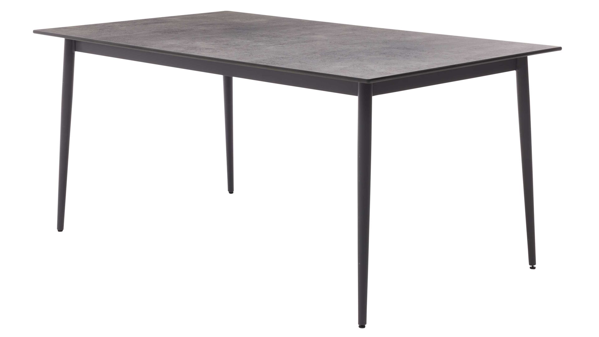 Gartentisch Interliving aus Holz in Grau Interliving Gartenmöbel Serie 7003 – Tisch G113-004-076 HPL Beton & Aluminium - ca. 160 x 95 cm