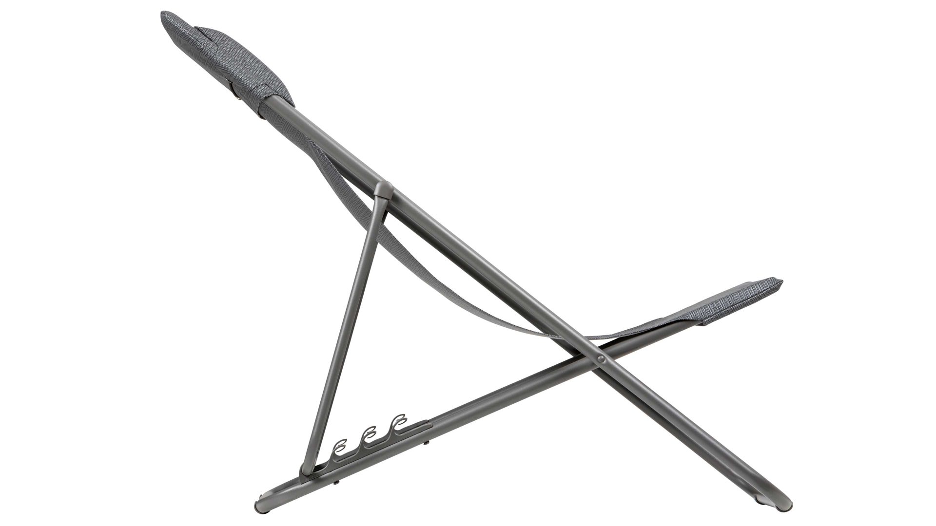 Gartenstuhl /-sessel Lafuma® mobilier aus Kunstfaser in Dunkelgrau Lafuma® Liegestuhl Maxi Transat Plus Batyline® Iso Obsidian & Titan