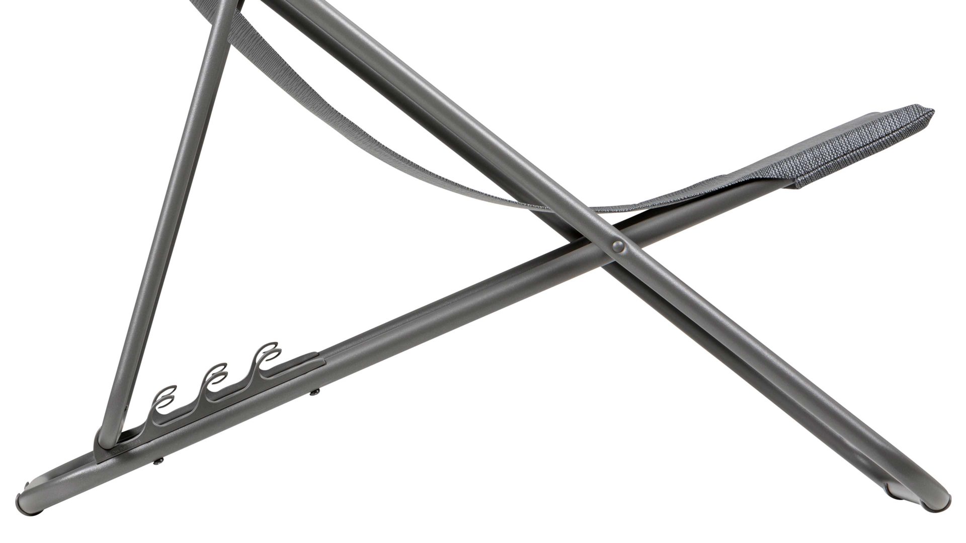 Gartenstuhl /-sessel Lafuma® mobilier aus Kunstfaser in Dunkelgrau Lafuma® Liegestuhl Maxi Transat Plus Batyline® Iso Obsidian & Titan