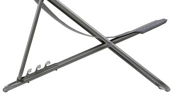 Gartenstuhl /-sessel Lafuma® mobilier aus Kunstfaser in Dunkelgrau Lafuma® Liegestuhl Maxi Transat Plus Batyline® Iso Obsidian & Titan
