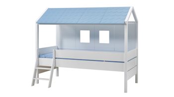 Bettgestell Paidi aus Holz in Weiß PAIDI Kojenbett Tiny House, Spielbett Kreideweiß - Liegefläche 90 x 200 cm