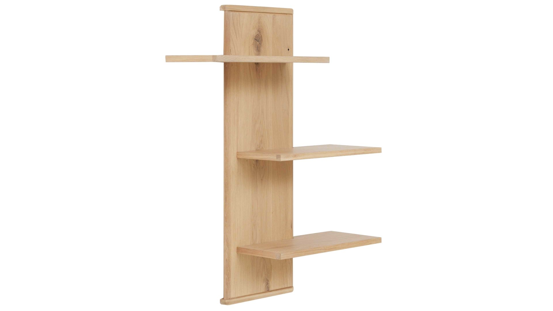 Wohnwand Interliving aus Holz in Holzfarben Interliving Wohnzimmer Serie 2024 - Wohnwand Eiche & Schwarzglas - dreiteilig, Breite ca. 319 cm