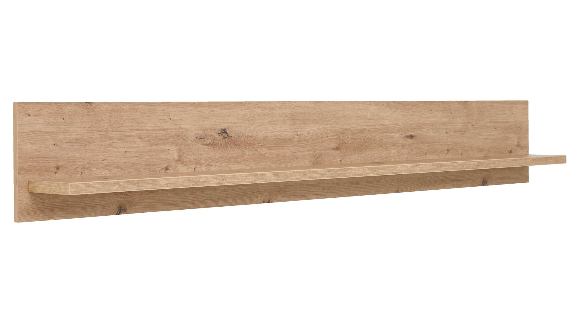 Wandregal Interliving aus Holz in Holzfarben Interliving Wohnzimmer Serie 2110 - Wandregal Alteiche - Länge ca. 180 cm