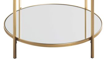 Beistelltisch Haku aus Metall in Metallfarben Beistelltisch goldfarbenes Metall - Durchmesser ca. 60 cm