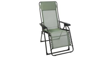 Relaxsessel Sungörl aus Kunstfaser in Grün SUNGÖRL Relaxsessel Oasi Relax Promo olivgrünes TEXTILENE® & Stahlrohr