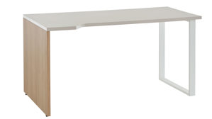 Schreibtisch Möbel rudolf aus Holz in Weiß Jugendzimmer Serie ZE 1 - Schreibtisch Weiß & Eichefarben - ca. 150 x 75 cm