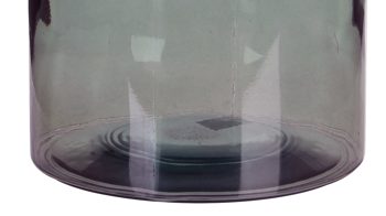 Vase Edelman® aus Glas in Grau Deko-Flasche Guan graues Recyclingglas - Höhe ca. 26 cm