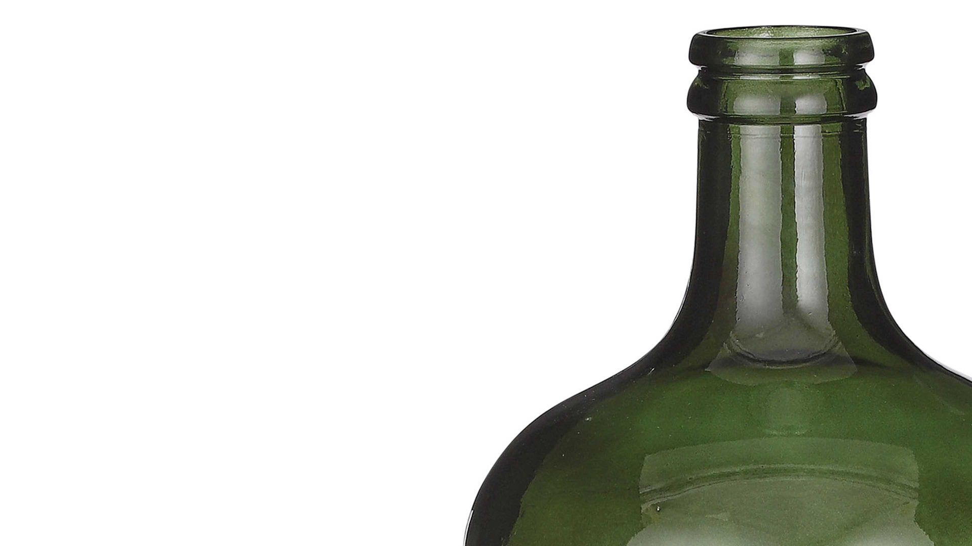 Vase Edelman® aus Glas in Grün Boden-Flaschenvase Vamos grünes Recyclingglas - Höhe ca. 43 cm