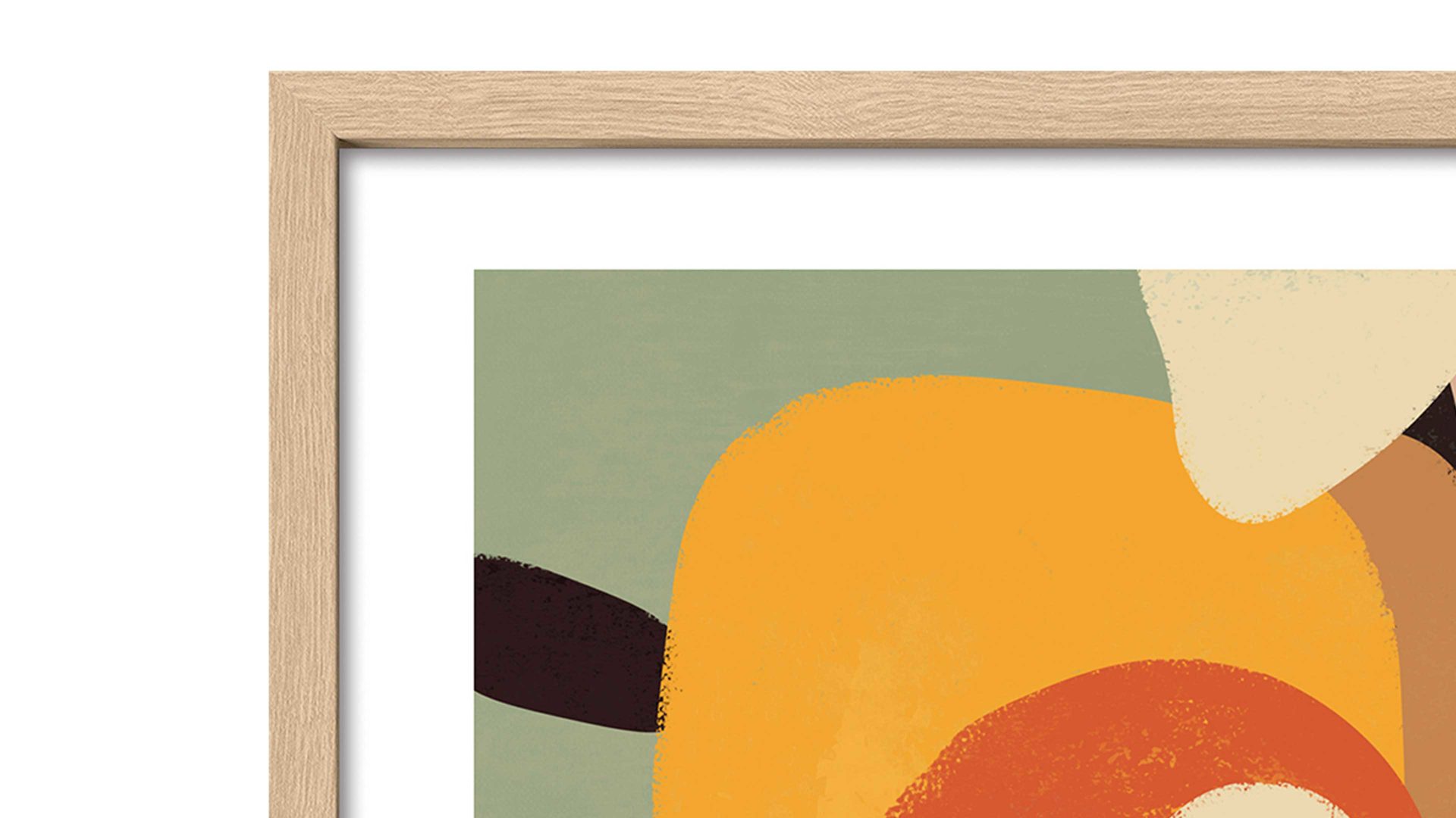 Kunstdruck Pro®art bilderpalette aus Karton / Papier / Pappe in Mehrfarbig PRO®ART Kunstdruck Framed Art Bunt & Eiche - ca. 55 x 75 cm