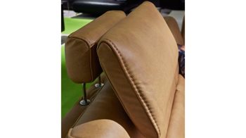 Ecksofa Interliving aus Leder in Hellbraun Interliving Sofa Serie 4057 Polstergarnitur HU-HP21048 LongLife-Leder Vivre Honey & schwarze Metallfüße – Stellfläche ca. 220 x 295 cm