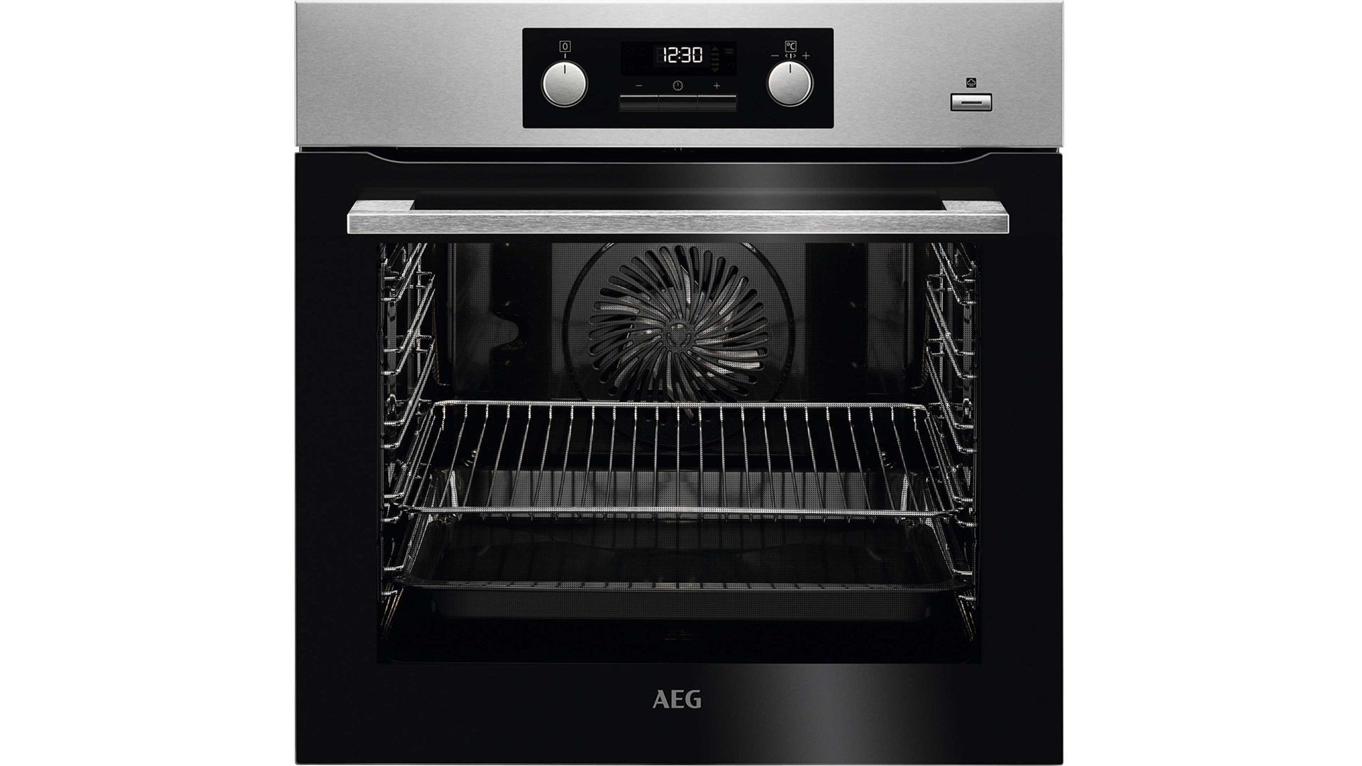 Einbauküche Nobilia® aus Holz in Dunkelgrau nobilia® Einbauküche Flash mit AEG Einbaugeräten Schiefergrau & Mixwood – zweizeilig