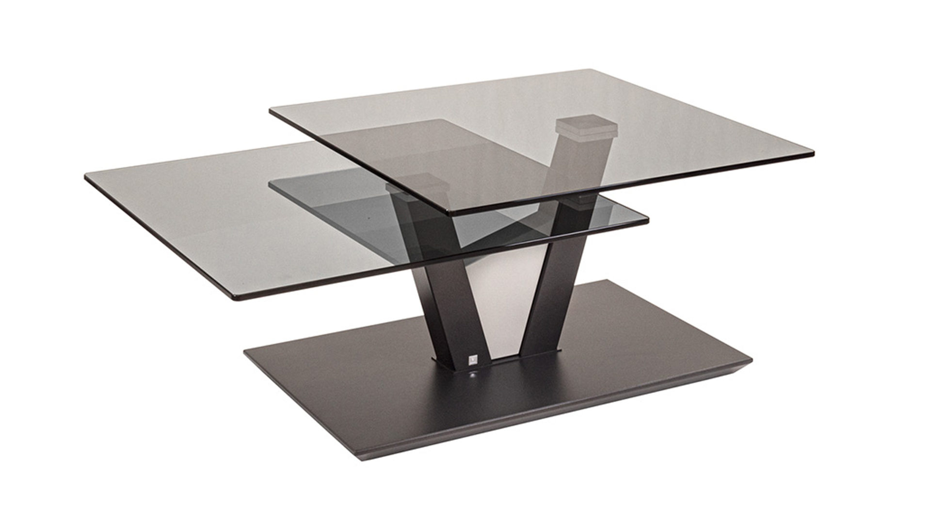 Couchtisch Vierhaus aus Glas in Grau vierhaus Couchtisch 1019-GPA-ANM grau-anthrazitfarbenes Parsolglas - ca. 100 x 60 cm