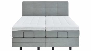 Boxspringbett comfortmaster besser sitzen, liegen, leben aus Stoff in Hellgrün Comfortmaster Boxspringbett Karat Comfort 5.1 jadefarbener Bezug Gavin 21 - Liegefläche ca. 180 x 200 cm