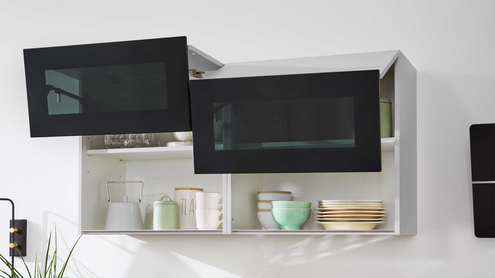 Einbauküche Express küchen aus Holz in Hellgrau EXPRESS KÜCHEN Einbauküche Win mit Elektrogeräten Hellgrau - Stellfläche ca. 315 x 251 cm