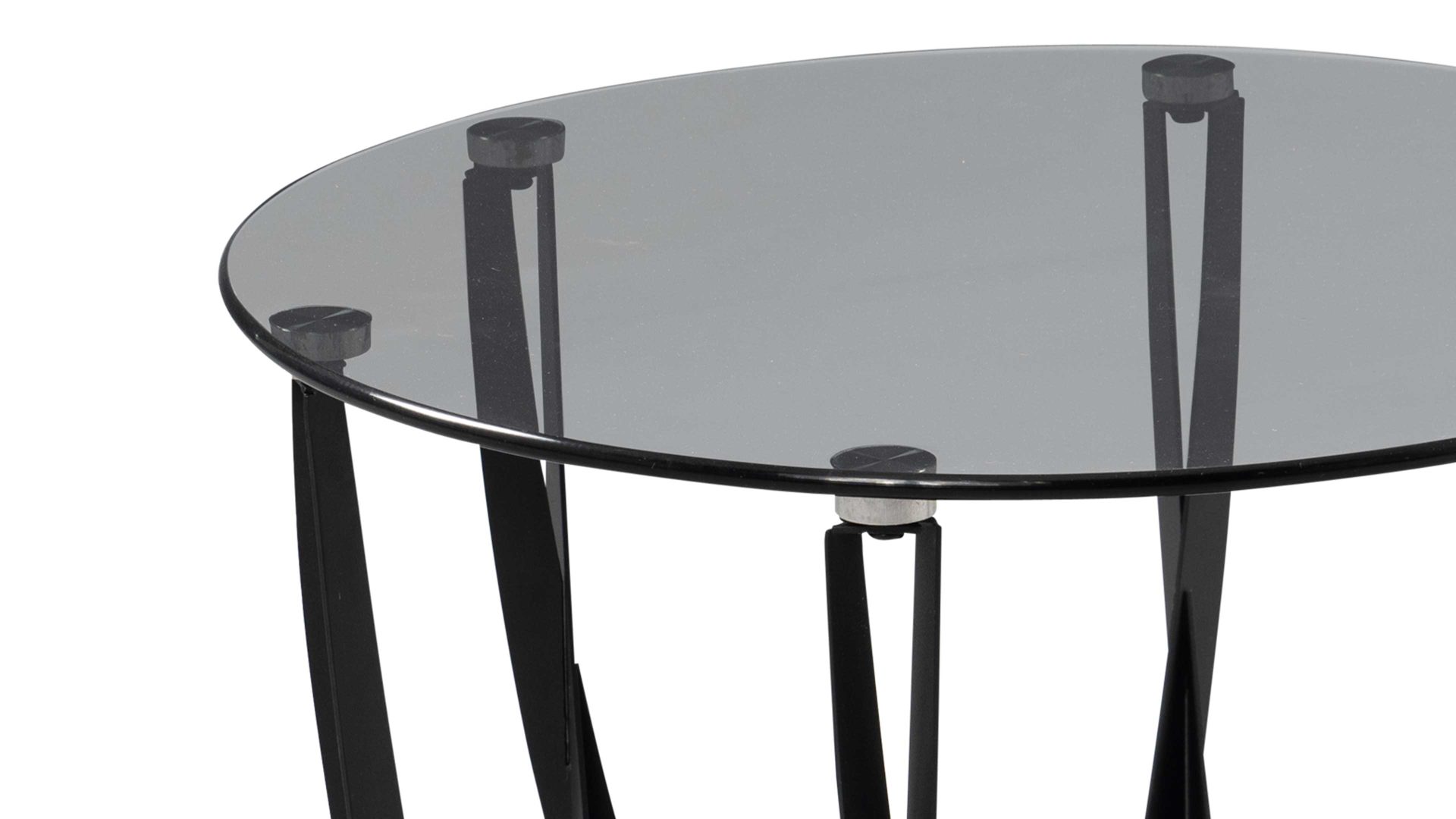 Beistelltisch M2 kollektion aus Glas in Dunkelgrau Beistelltisch Maya 1 Grau & Schwarz - Durchmesser ca. 50 cm