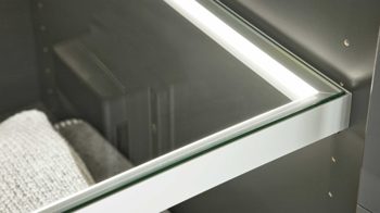 Einlegeboden Interliving aus Glas in Transparent Interliving Schlafzimmer Serie 1029 – Glasboden inklusive LED-Beleuchtung