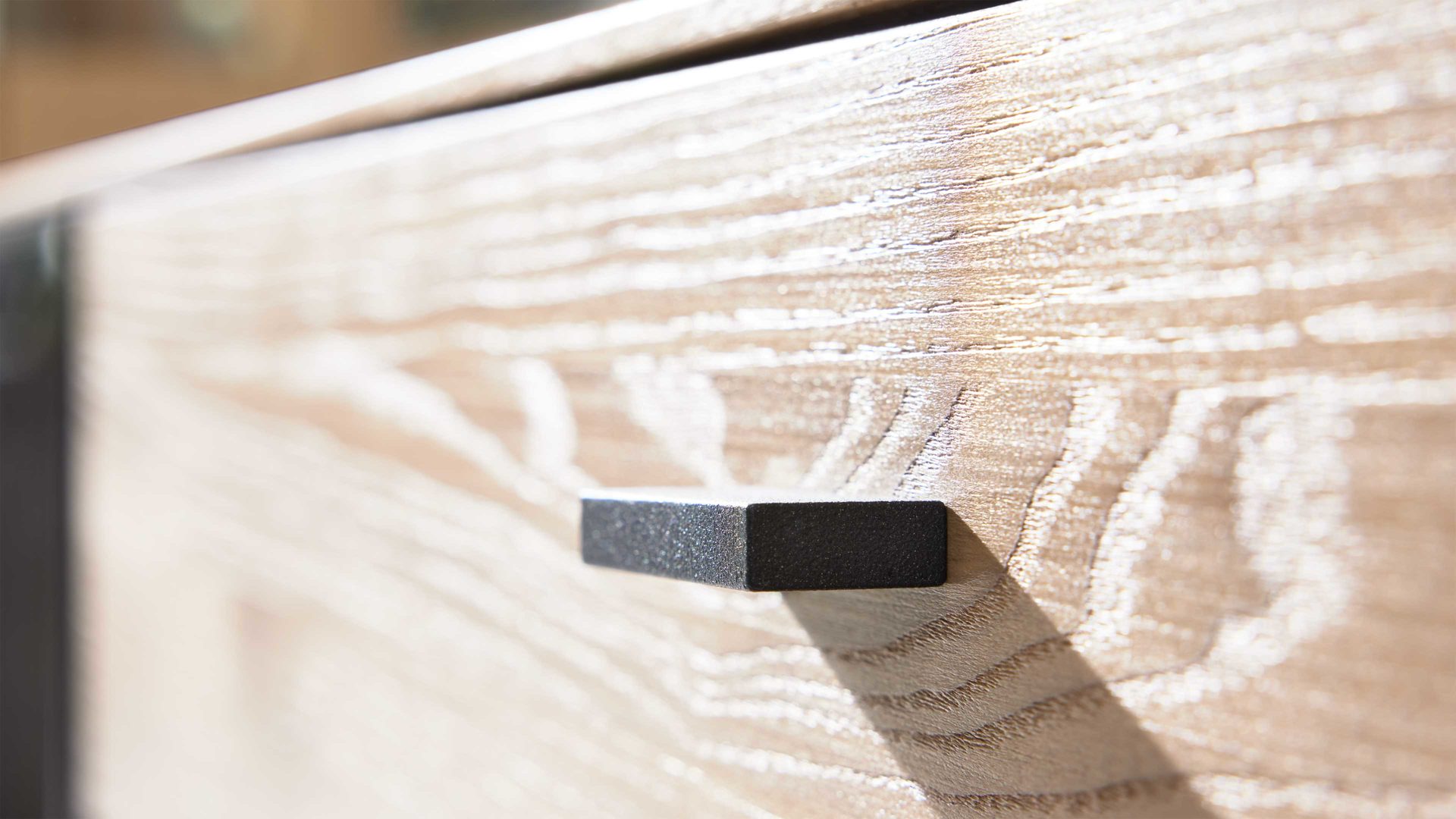 Wohnwand Interliving aus Holz in Holzfarben Interliving Wohnzimmer Serie 2025 - Wohnwand Wildeiche, Anthrazit & Kork - vierteilig, Breite ca. 325 cm